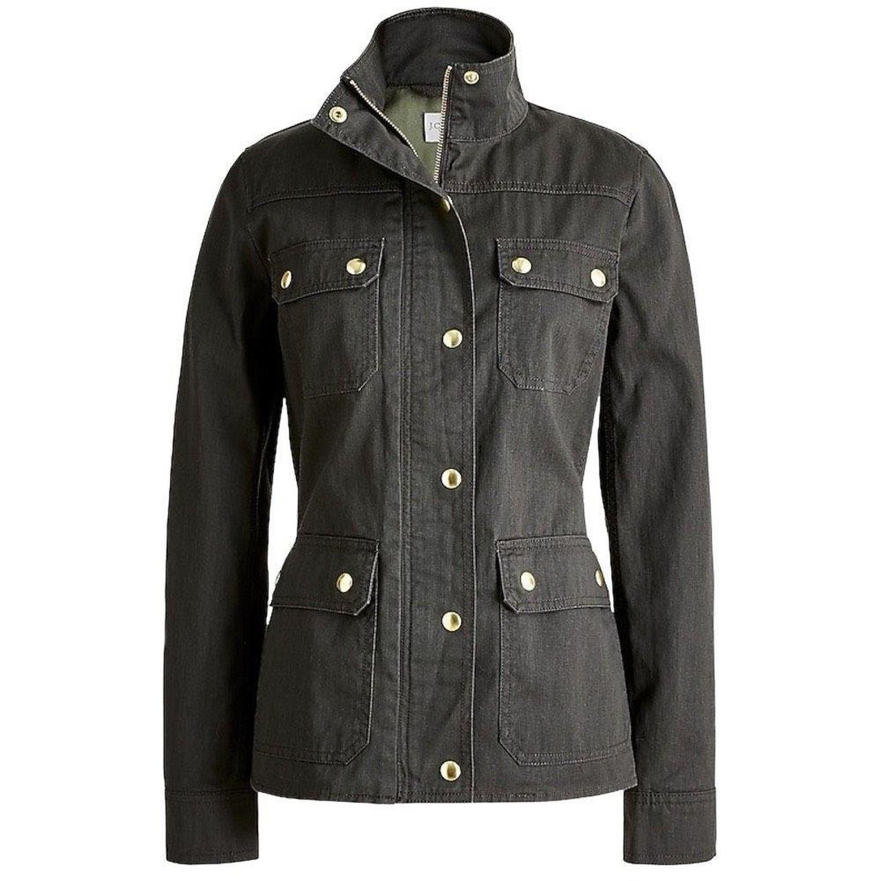 j crew factory resin coated twill jacket