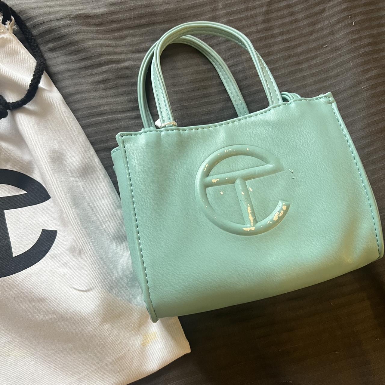 Telfar Sage Green small shopping bag - have used in... - Depop