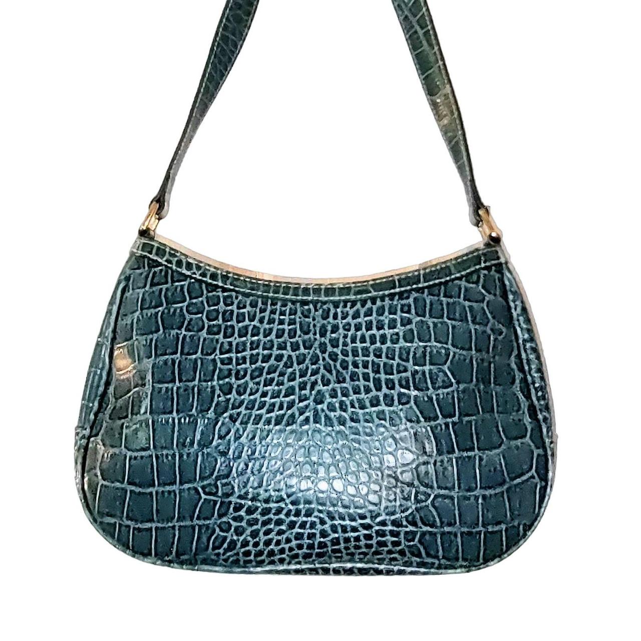 Vintage Liz Claiborne Vintage Teal Blue Croc Depop