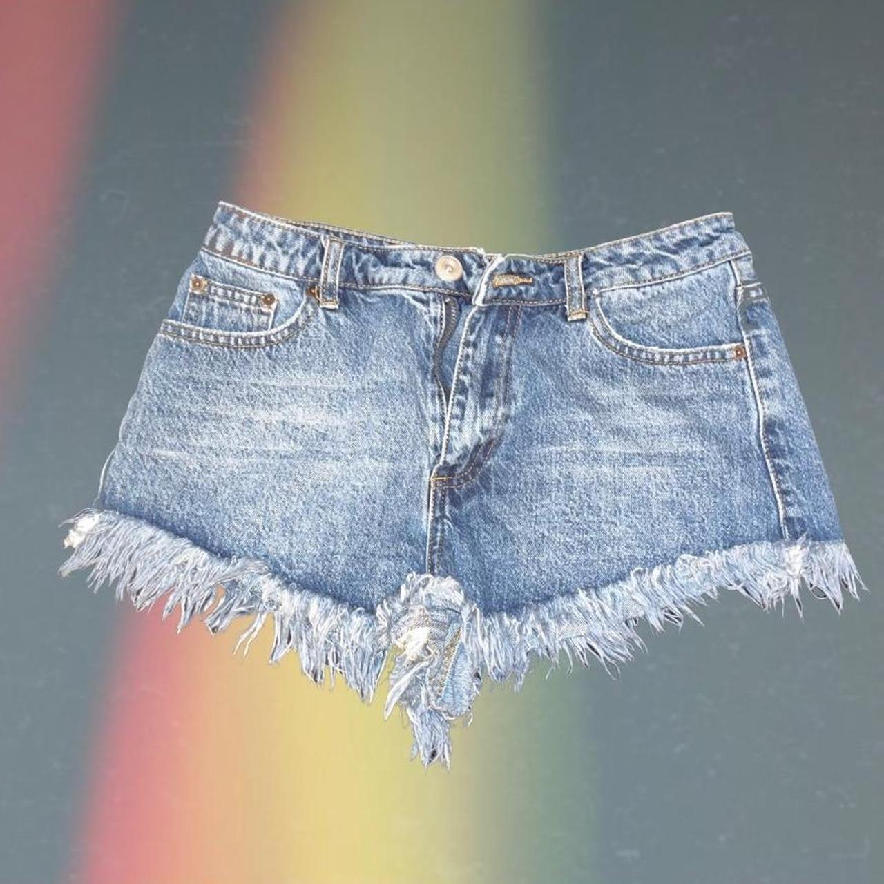 Rue 21 Frayed Jean Booty Shorts, Size- US 4, cute