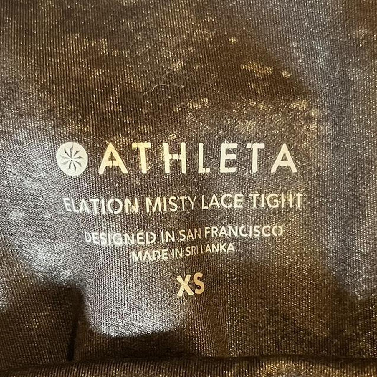 Athleta Elation Tight Misty Lace (Size: Small, Color: Black Misty