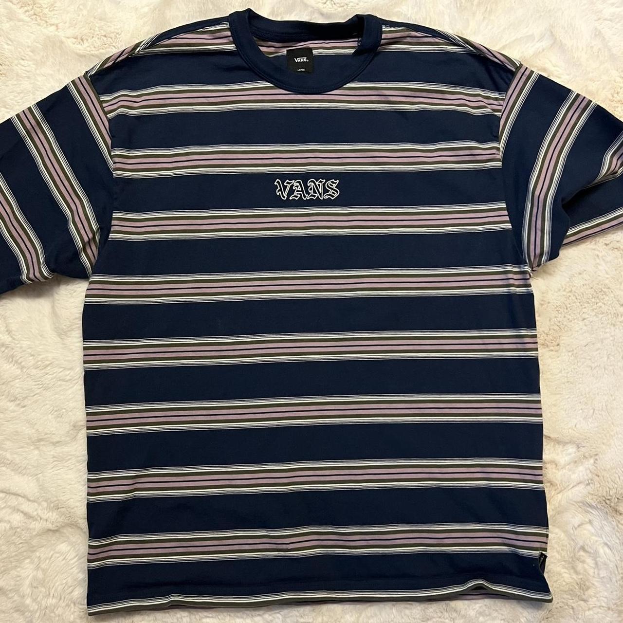 Vans Shirt. Striped. In excellent condition. Size L.... - Depop