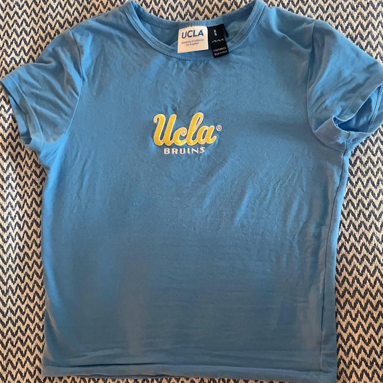 Baby blue baby tee UCLA print, in excellent condition Depop