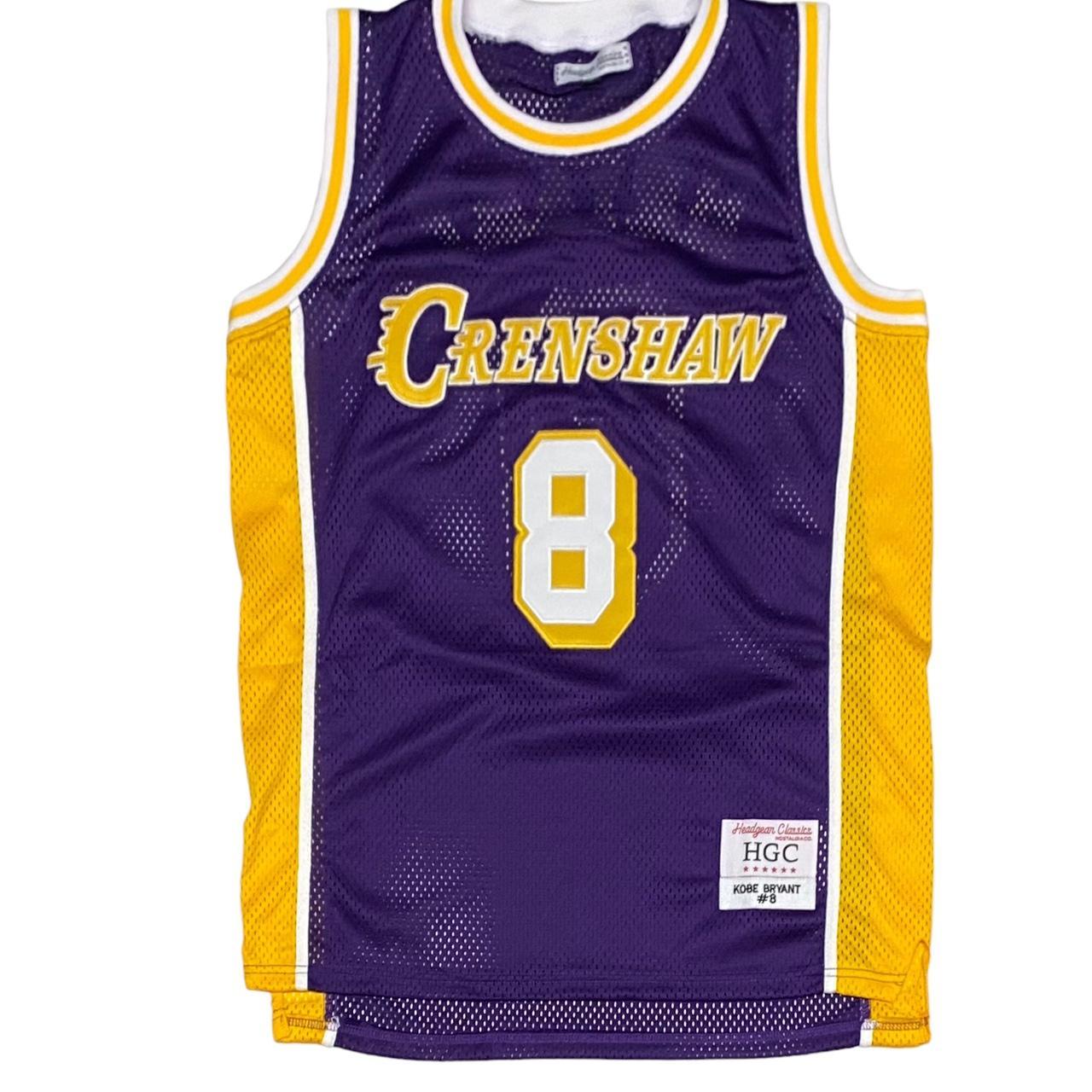 NEW Kobe Bryant #8 LA Crenshaw White Basketball Jersey by Headgear