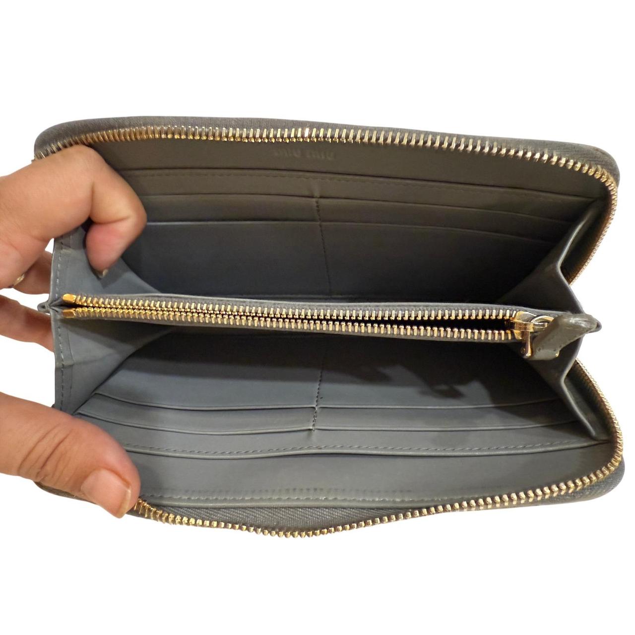 Miu Miu Women's Wallets - Grey/Tan – Miu Miu Croc… - image 2