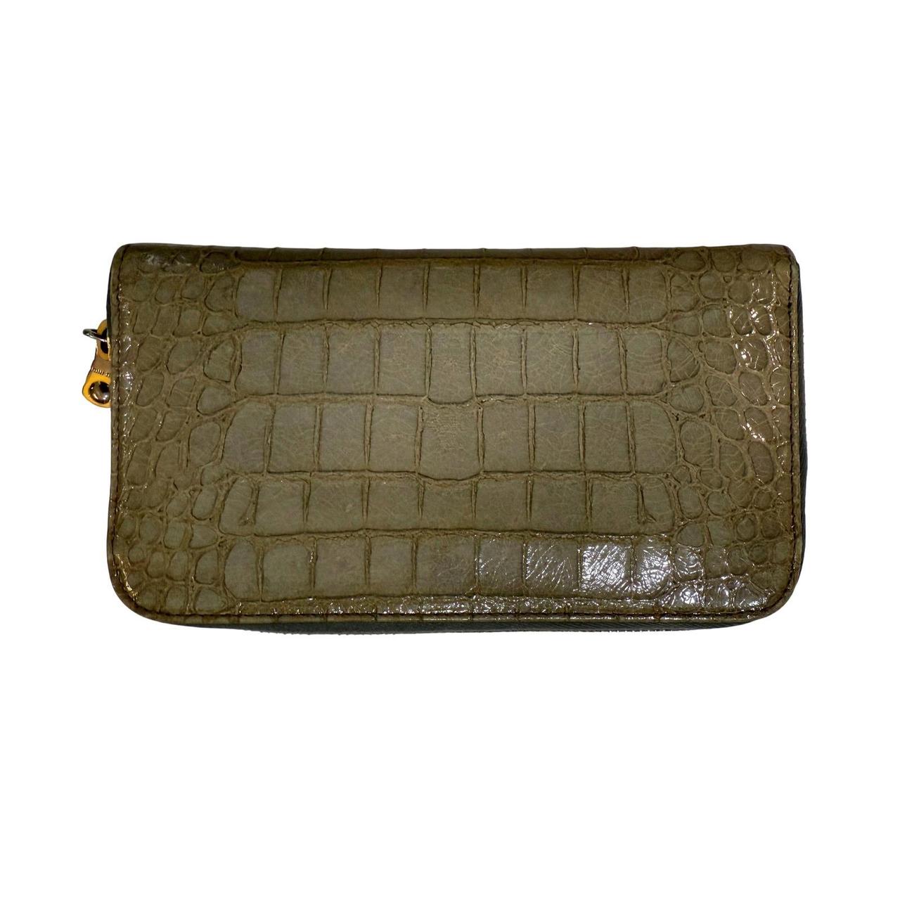Miu Miu Women's Wallets - Grey/Tan – Miu Miu Croc… - image 3