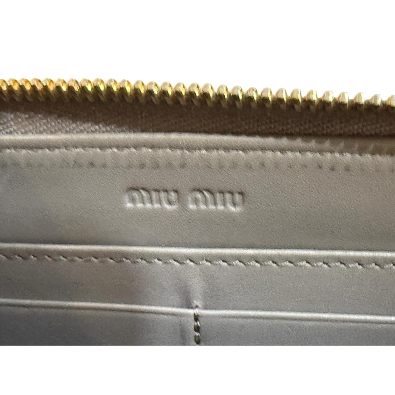 Miu Miu Women's Wallets - Grey/Tan – Miu Miu Croc… - image 4