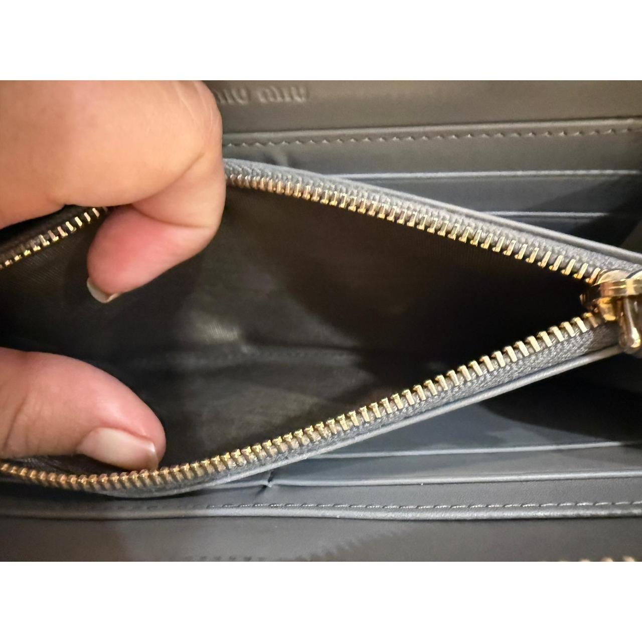 Miu Miu Women's Wallets - Grey/Tan – Miu Miu Croc… - image 5