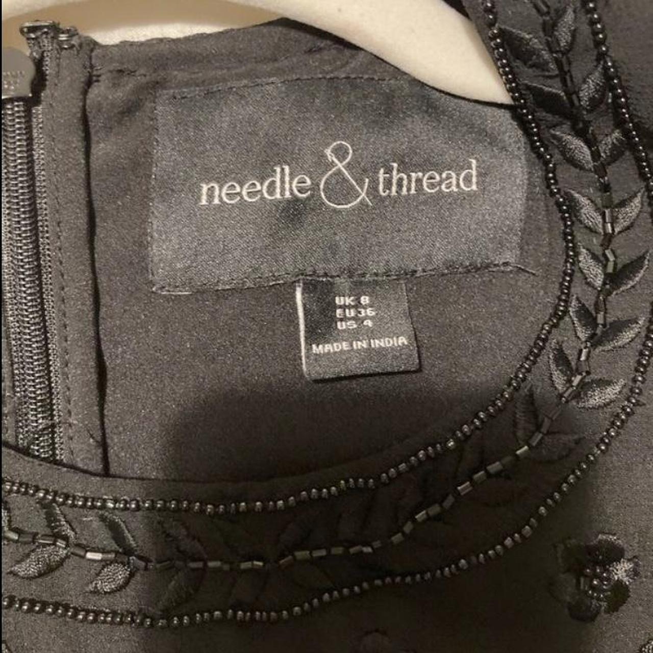 Needle & Thread Women's Black Crop-top | Depop