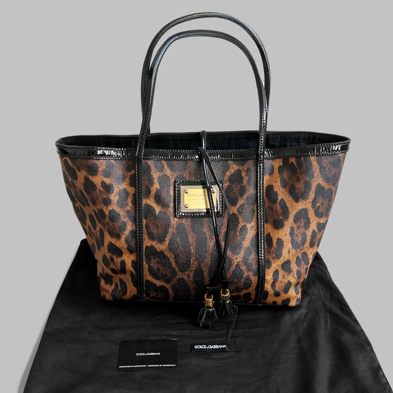 Dolce & Gabbana leopard print totebag, Women's Fashion, Bags