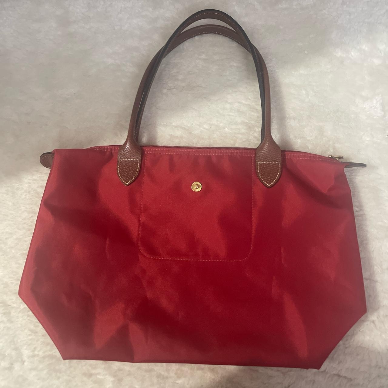 Red longchamp bag, never used Message me for... - Depop