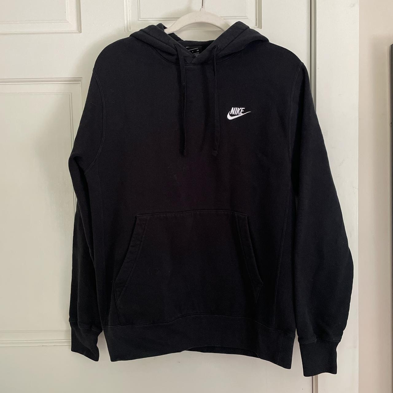 Small Nike black hoodie sweatshirt - Depop