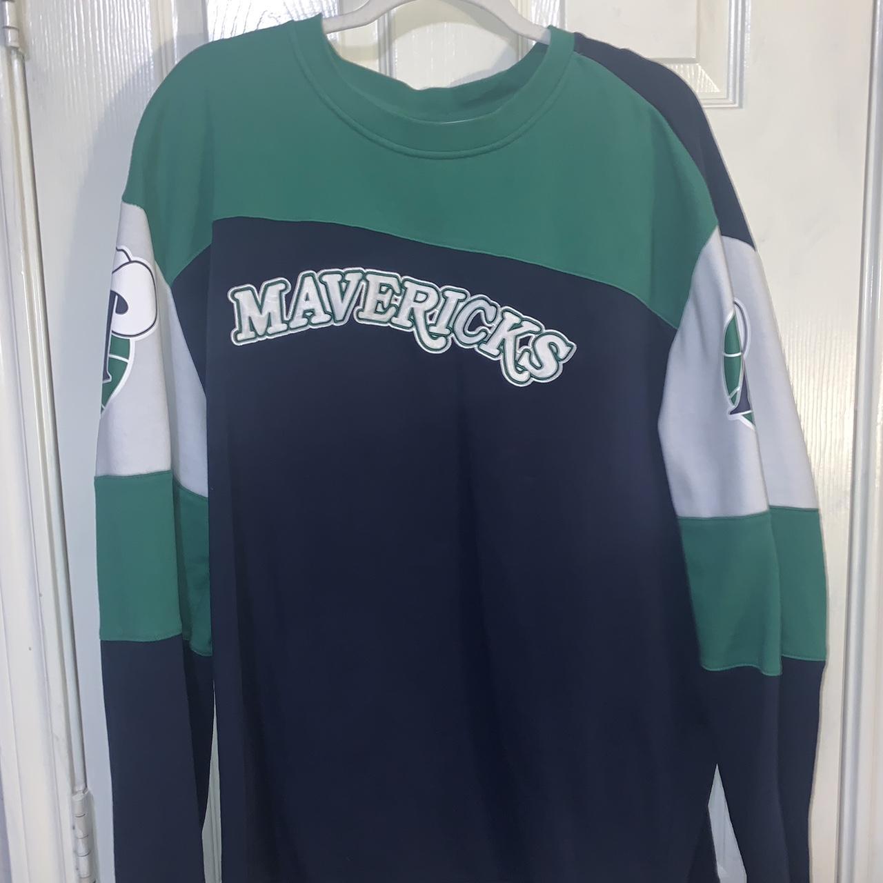 Mitchell And Ness Mens Green And Navy Sweatshirt Depop