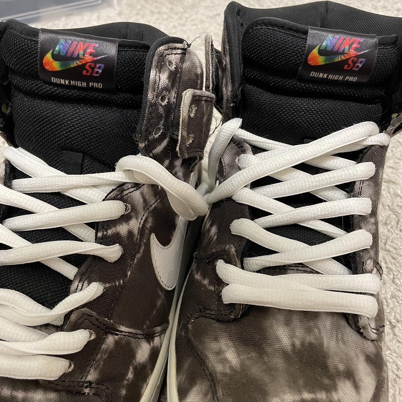 NIKE SB DUNK HIGH PREMIUM TIE-DYE BLACK *WITHOUT... - Depop