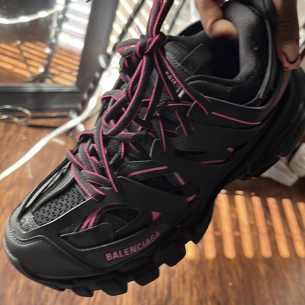 balenciaga black and pink trainers
