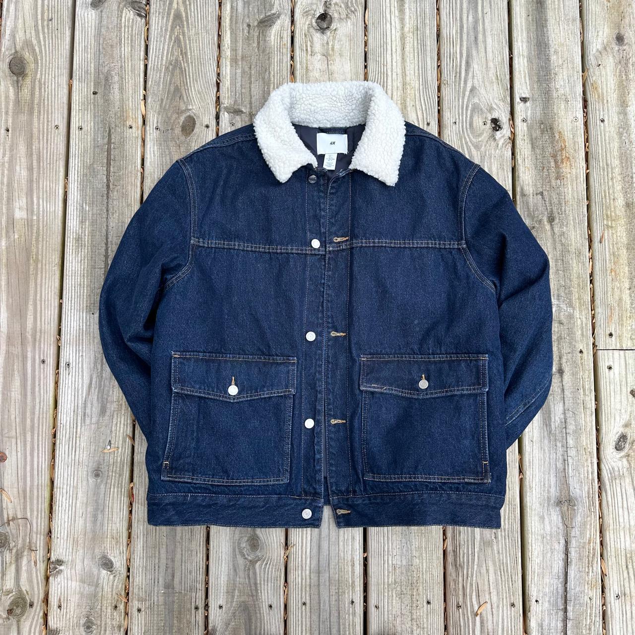 H&m sherpa denim outlet jacket