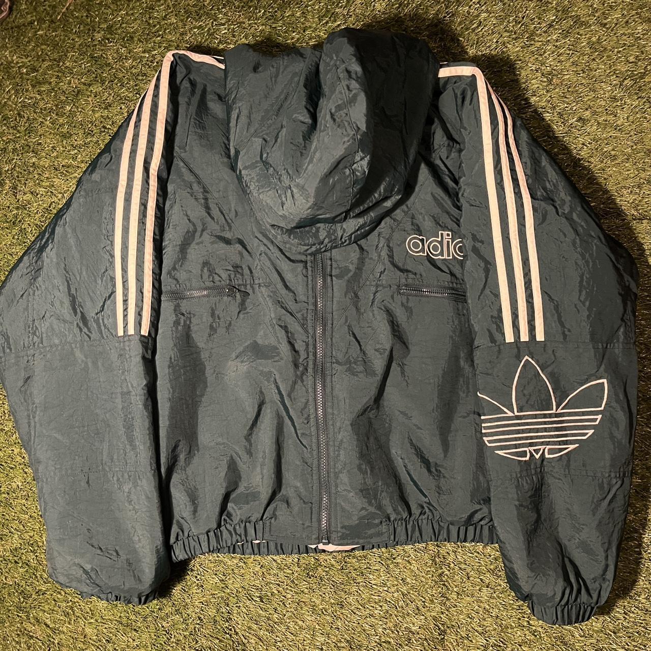 super sweet vinatge green adidas jacket size M - Depop