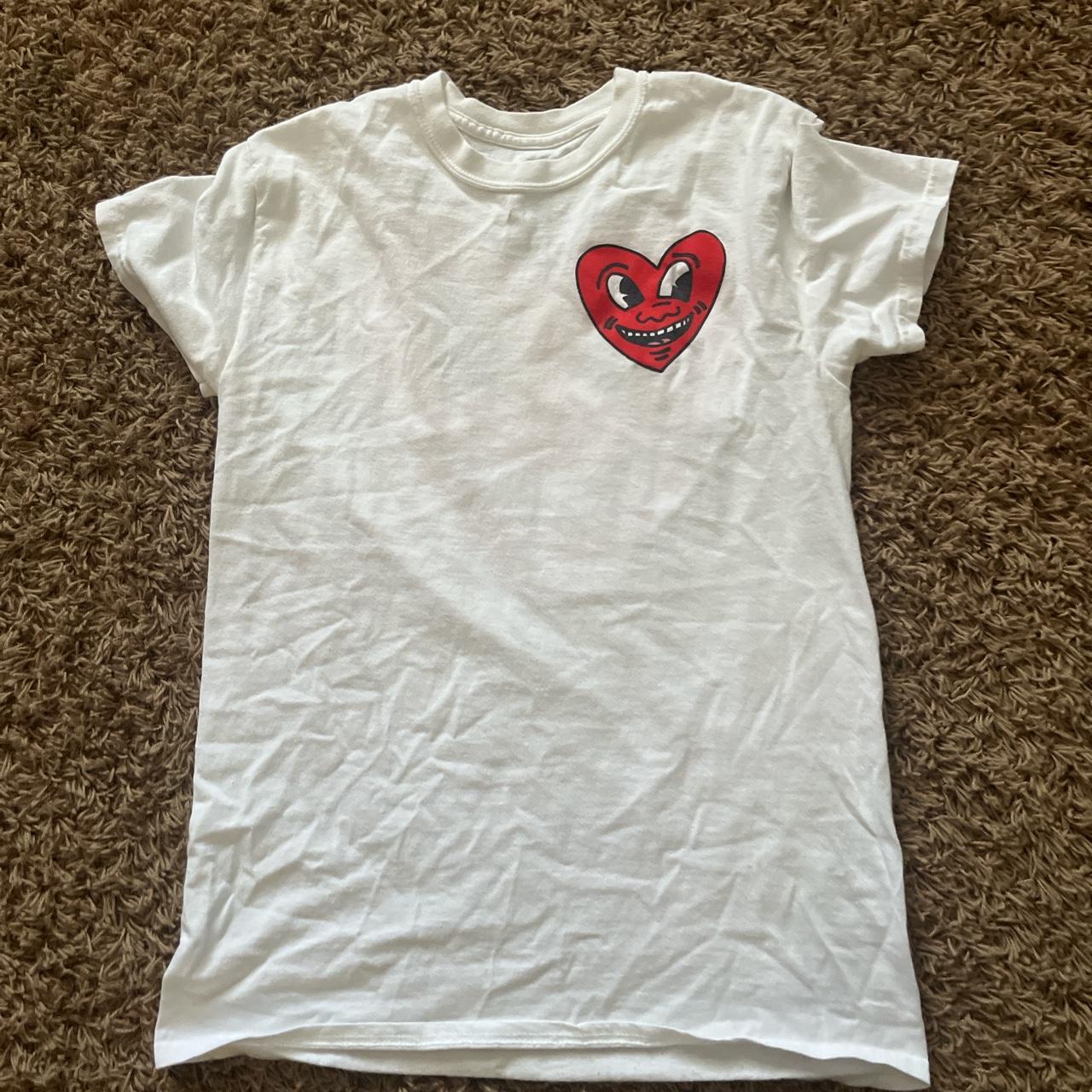 PacSun Men S White And Red T Shirt Depop