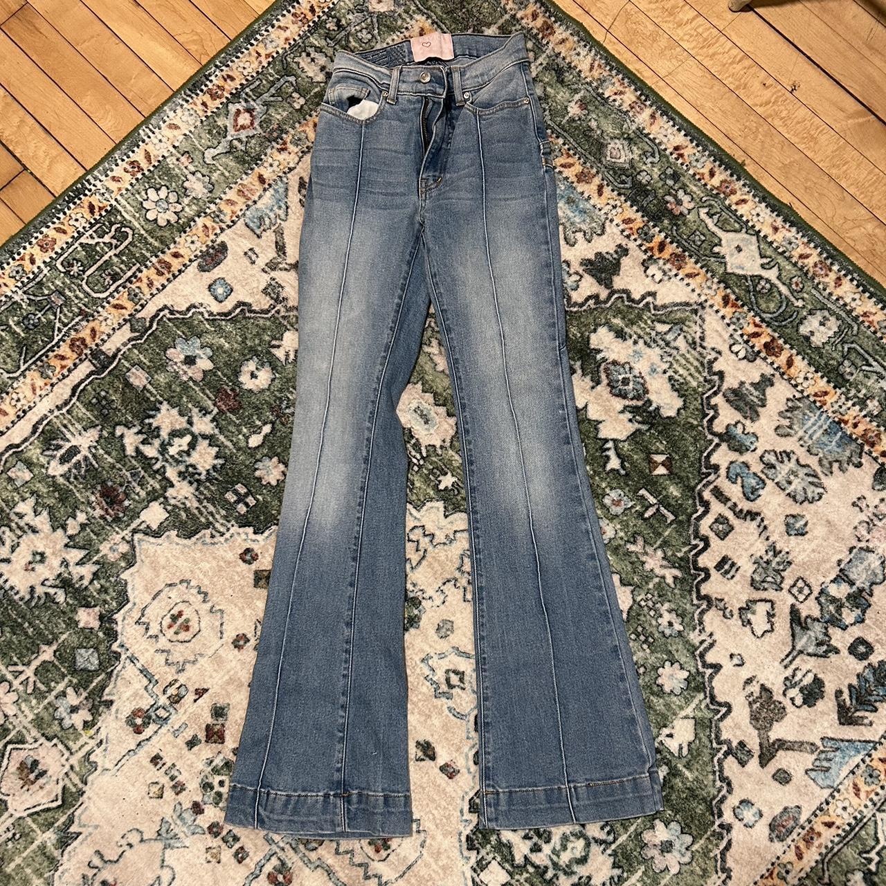 Revice women’s flared jeans size 24 worn twice - Depop