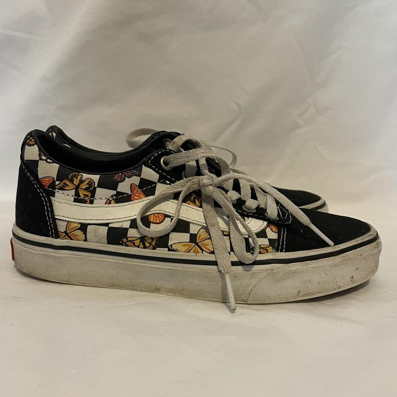 Butterfly/Checkered Vans Womens size
