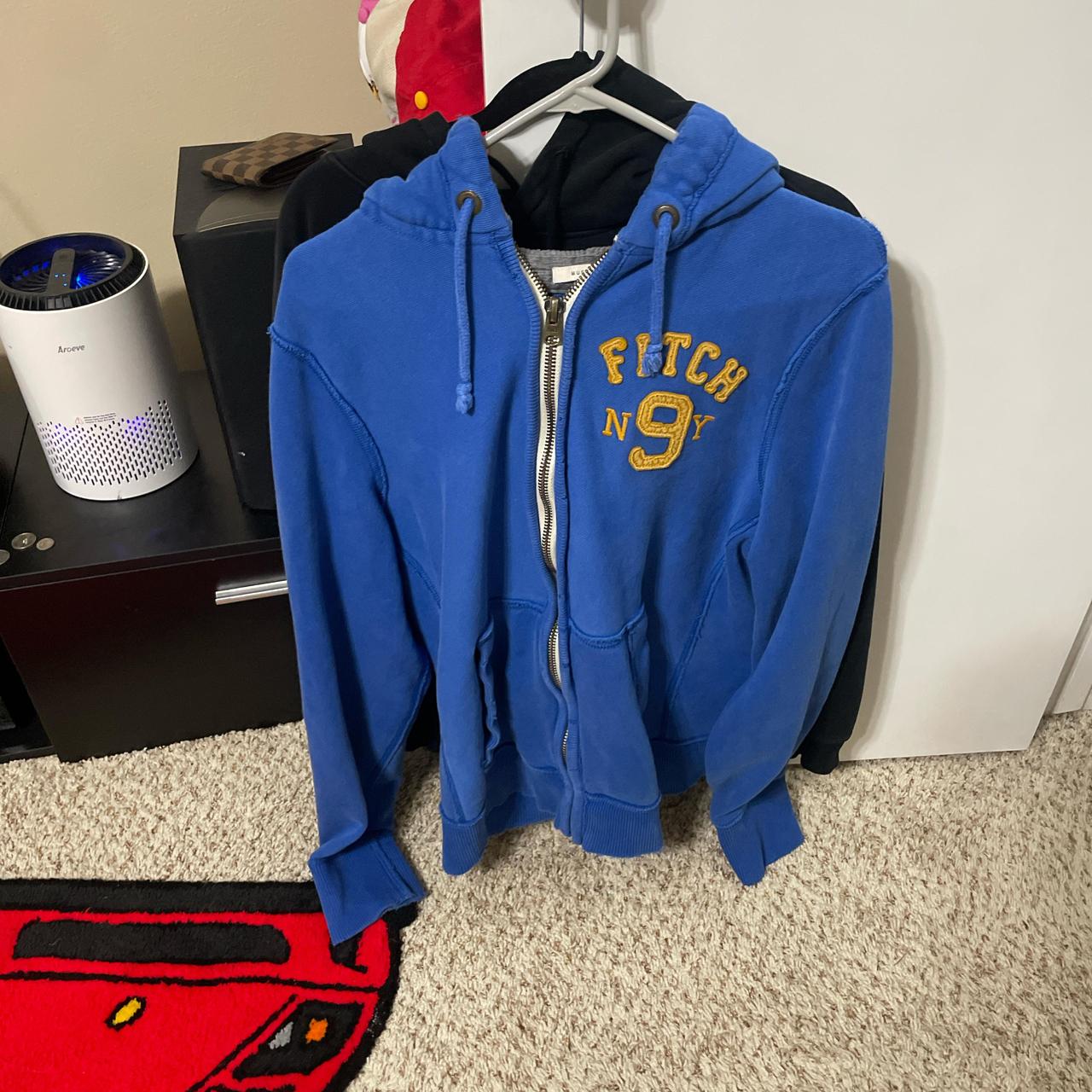 Abercrombie and fitch blue muscle zip up hoodie