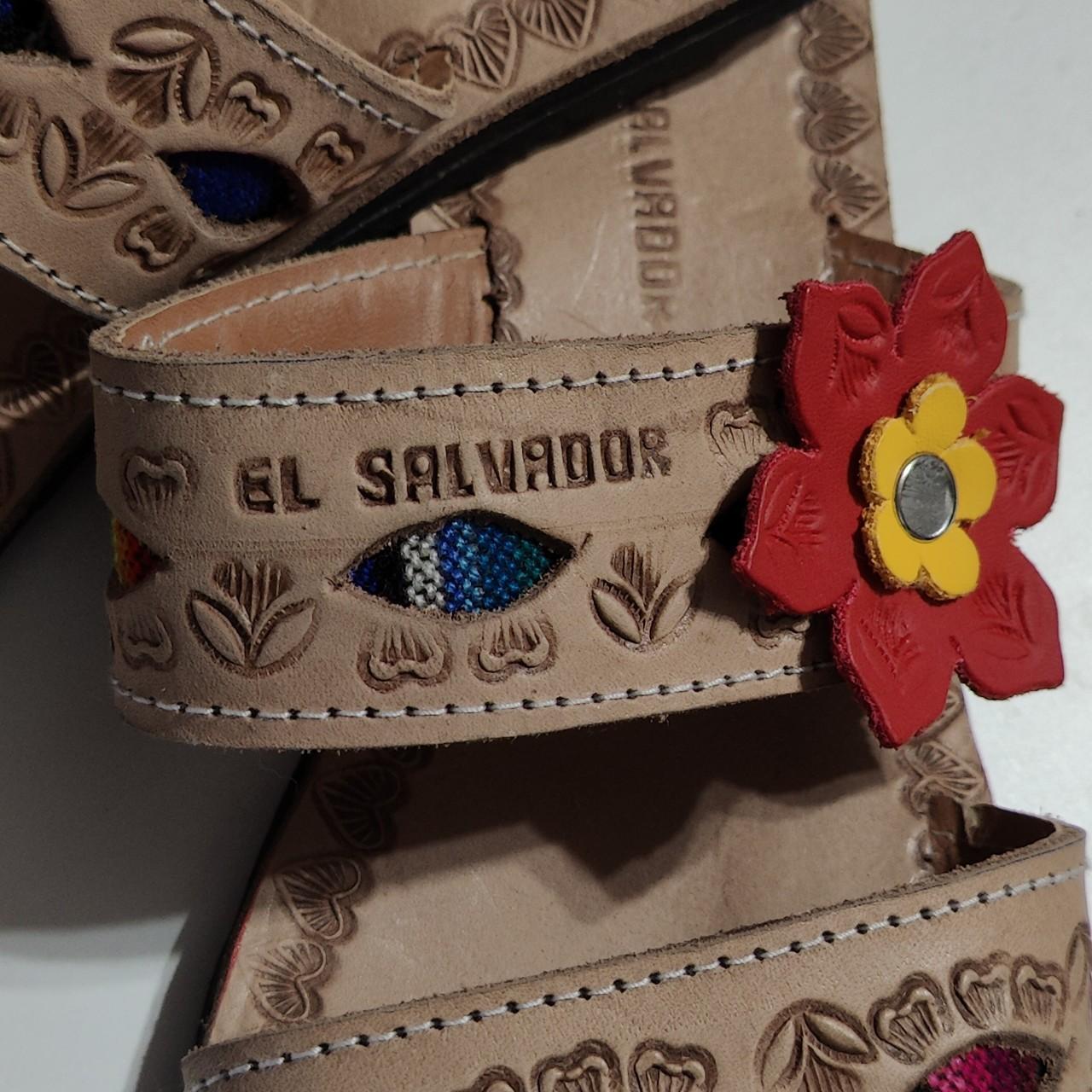 Leather sandals hot sale with flowers