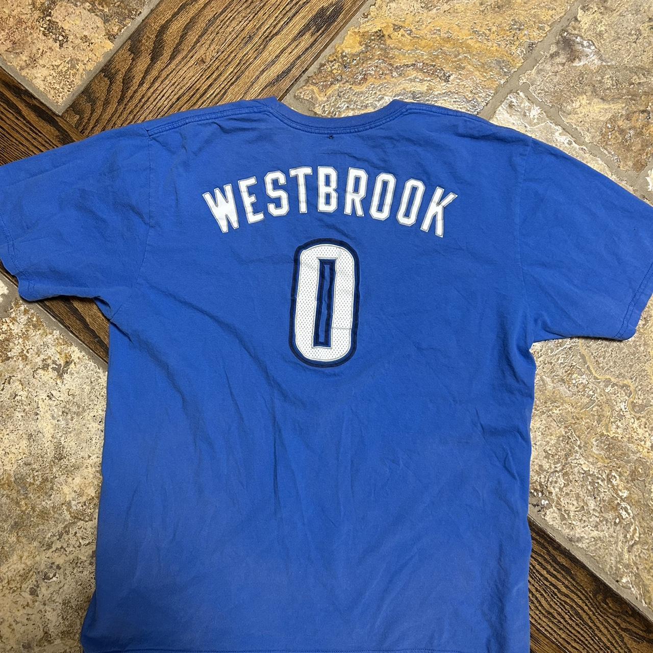 Women's Westbrook OKC Thunder Shirt Top Large. - Depop