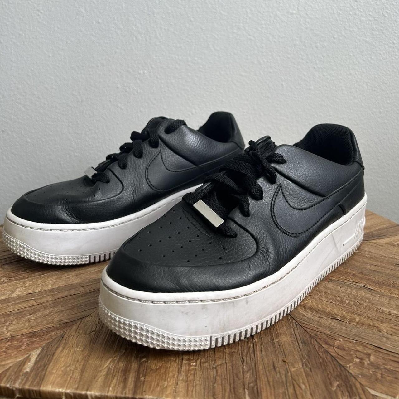 Black platform best sale air force ones