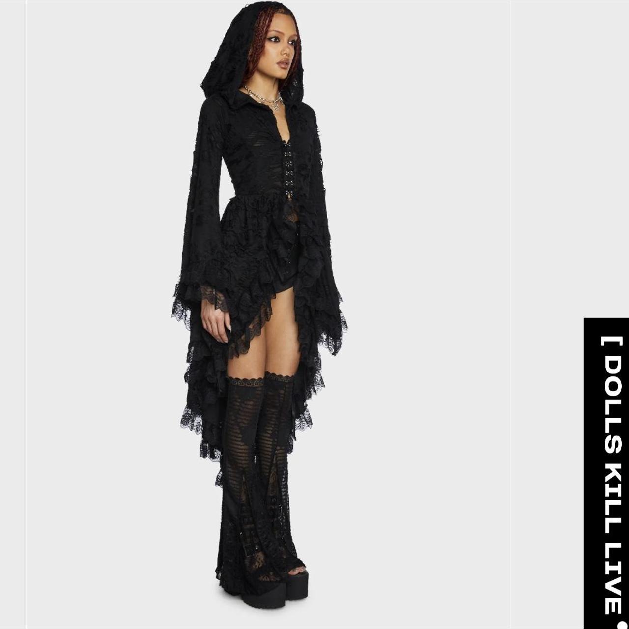 Dolls Kill Widow Mess of Me Distressed Duster Depop