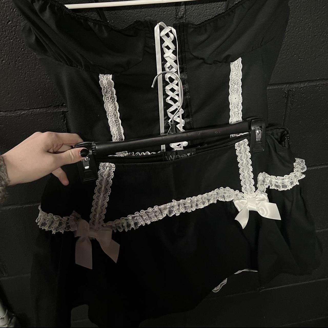 DOLLS KILL WIDOW holy devious doll lace mini skirt... Depop