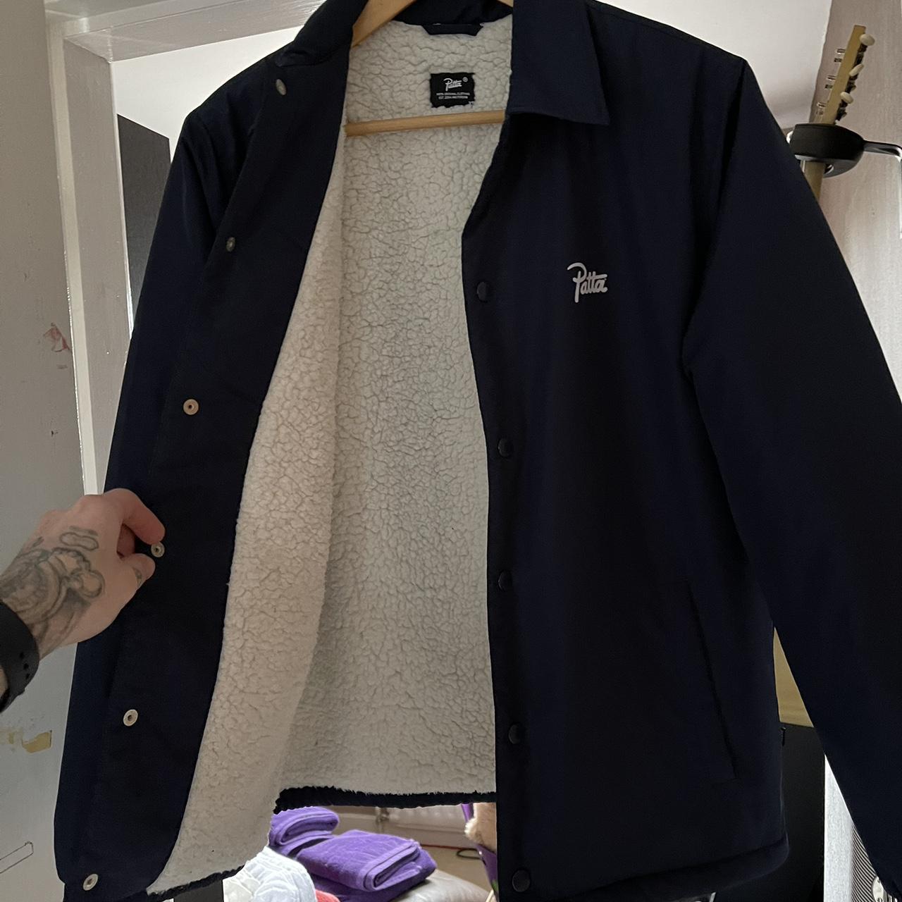 patta wool coach jacket sky captain