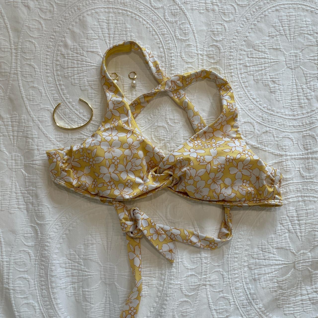 Hollister yellow outlet bikini