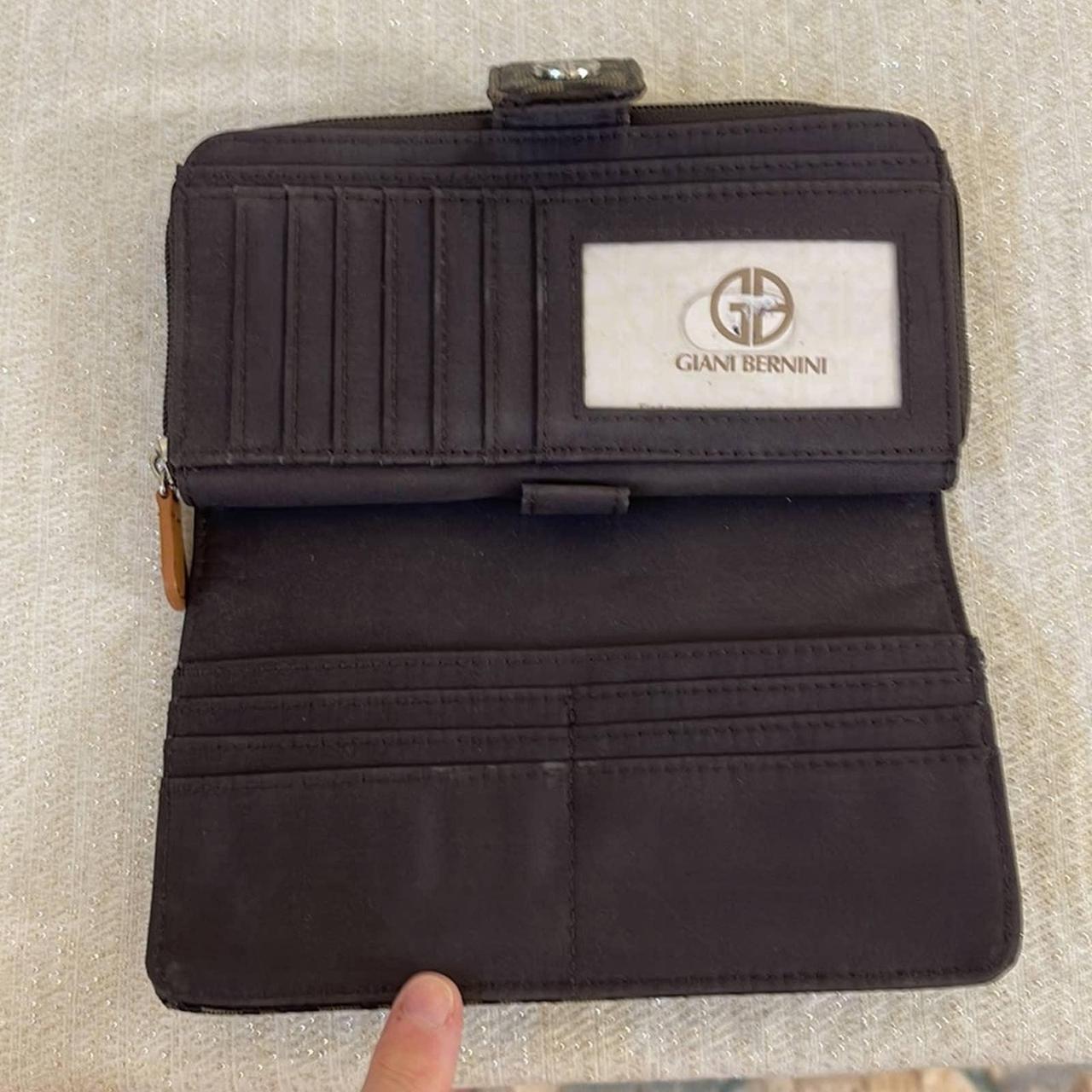 GIANI BERNINI Color Block Wallet..coin/Card.. Black - Depop