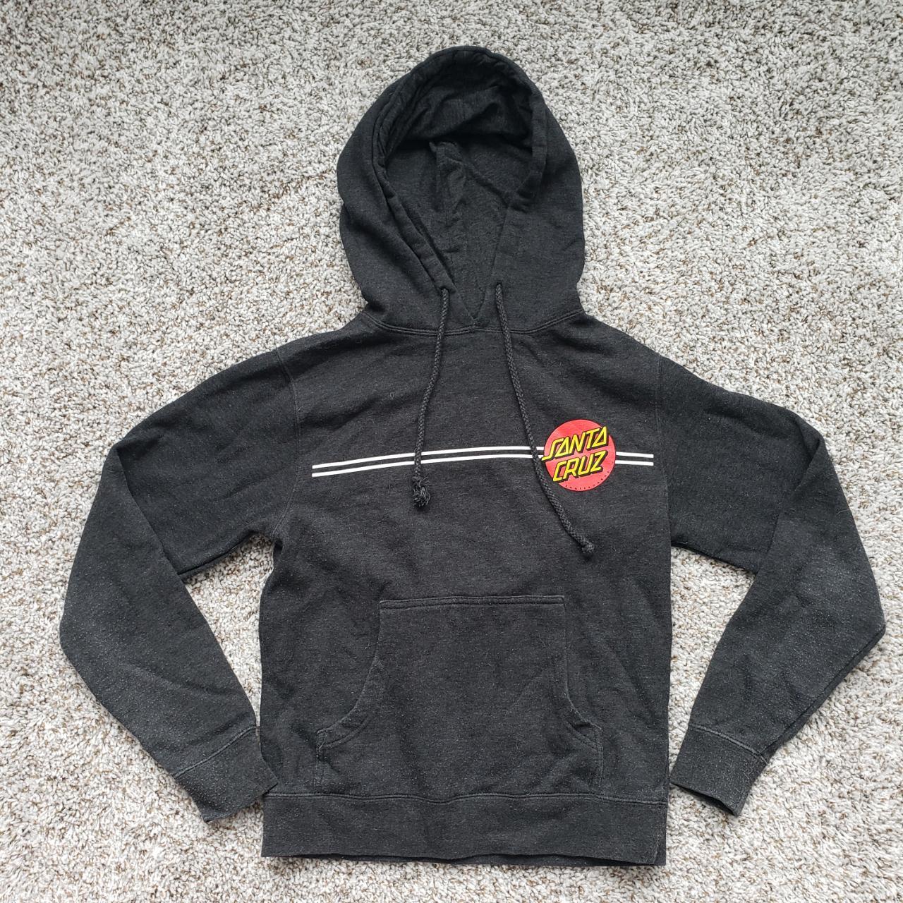 Santa Cruz Grey and Red Hoodie | Depop