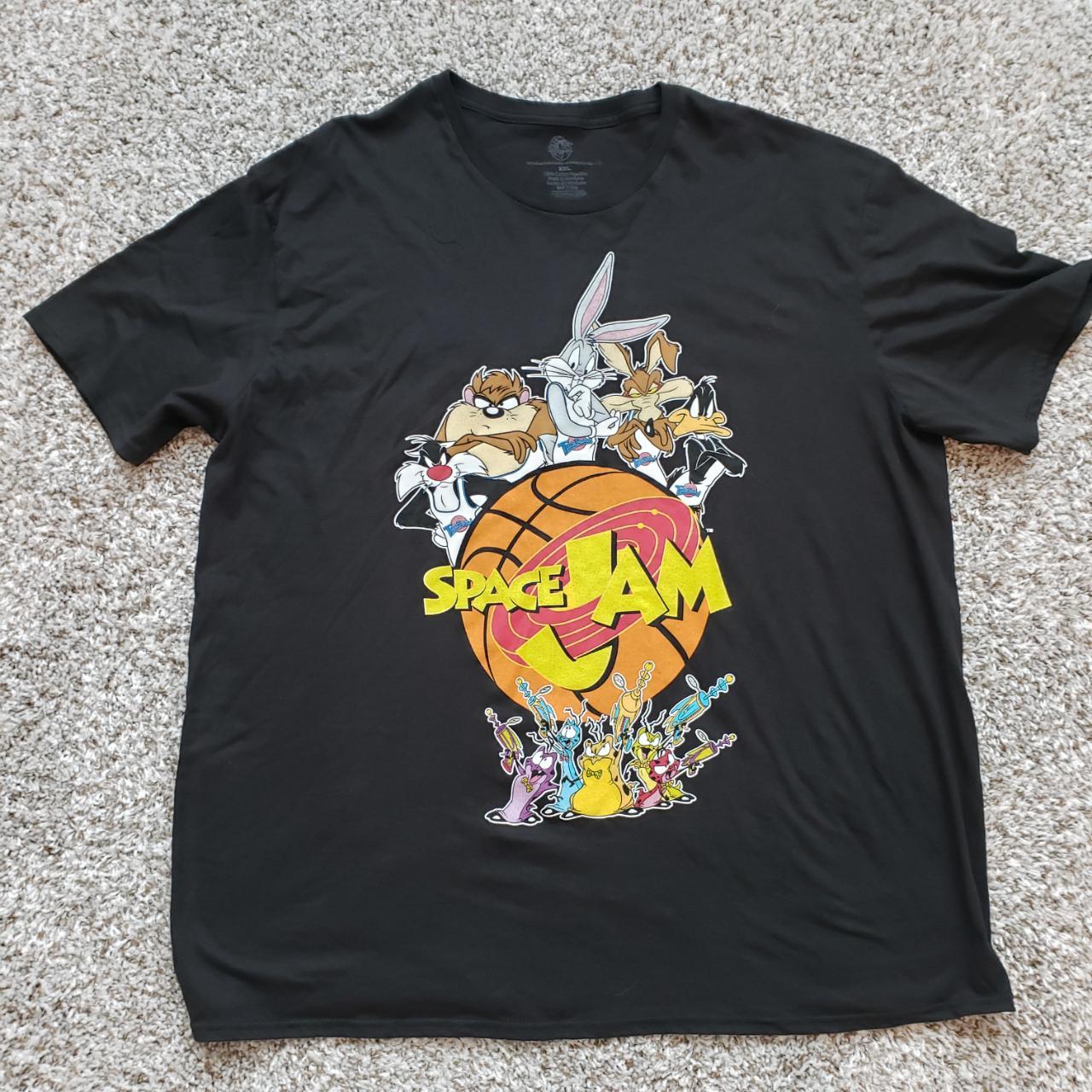 Black Space Jam Shirt Black Space Jam Tee EUC, No... - Depop