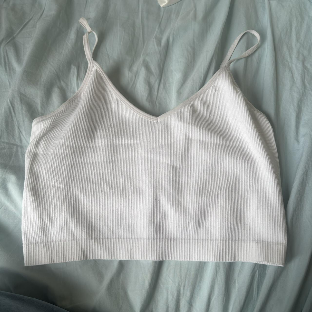 primark white ribbed tank top with