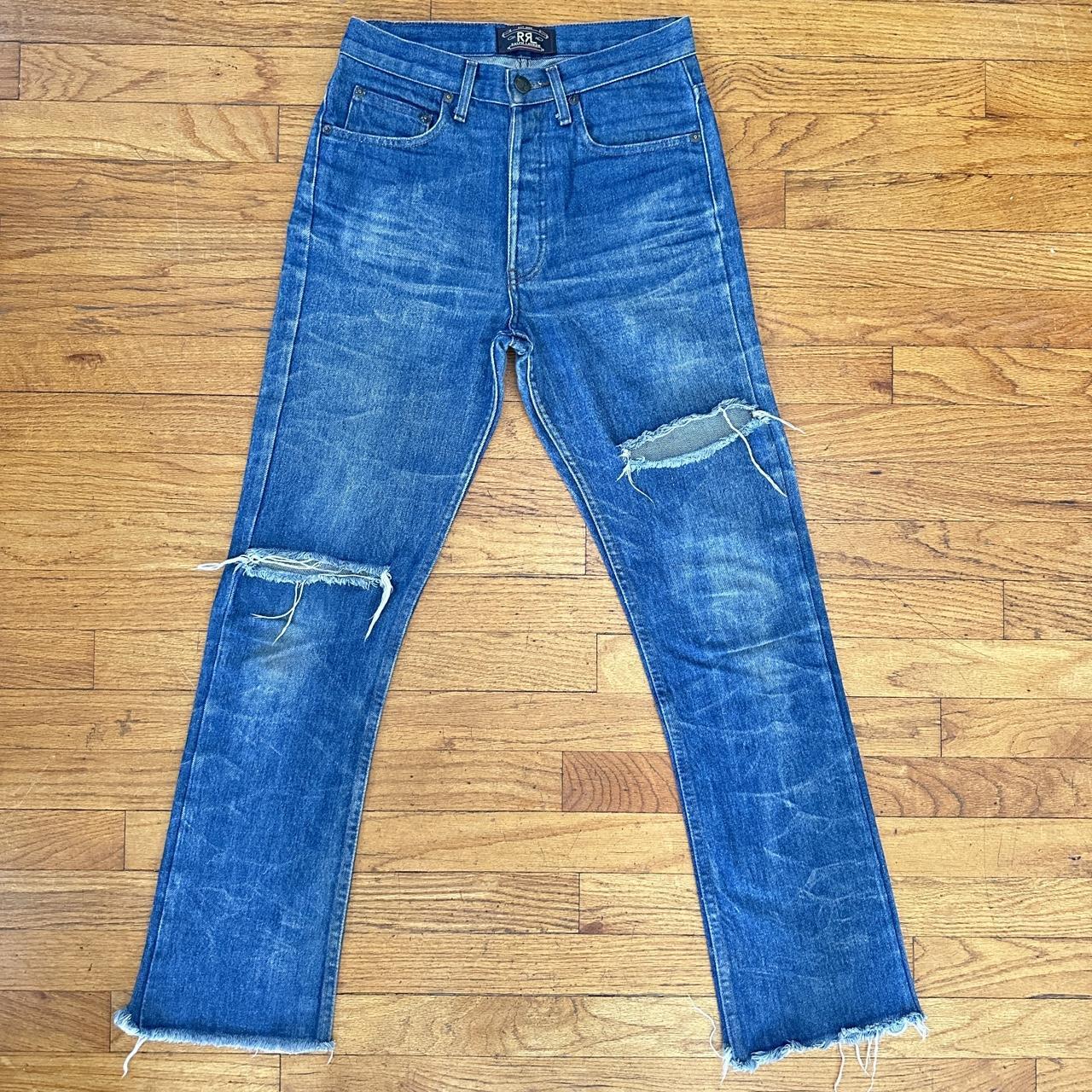 rrl by ralph lauren men’s jeans size 29 unfinished... - Depop