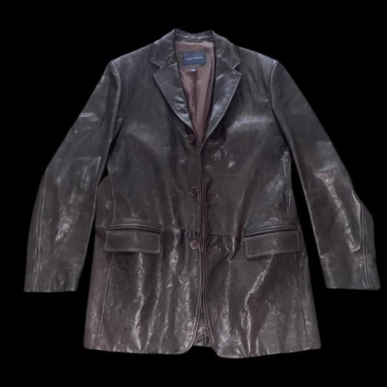 vintage banana republic leather jacket Depop