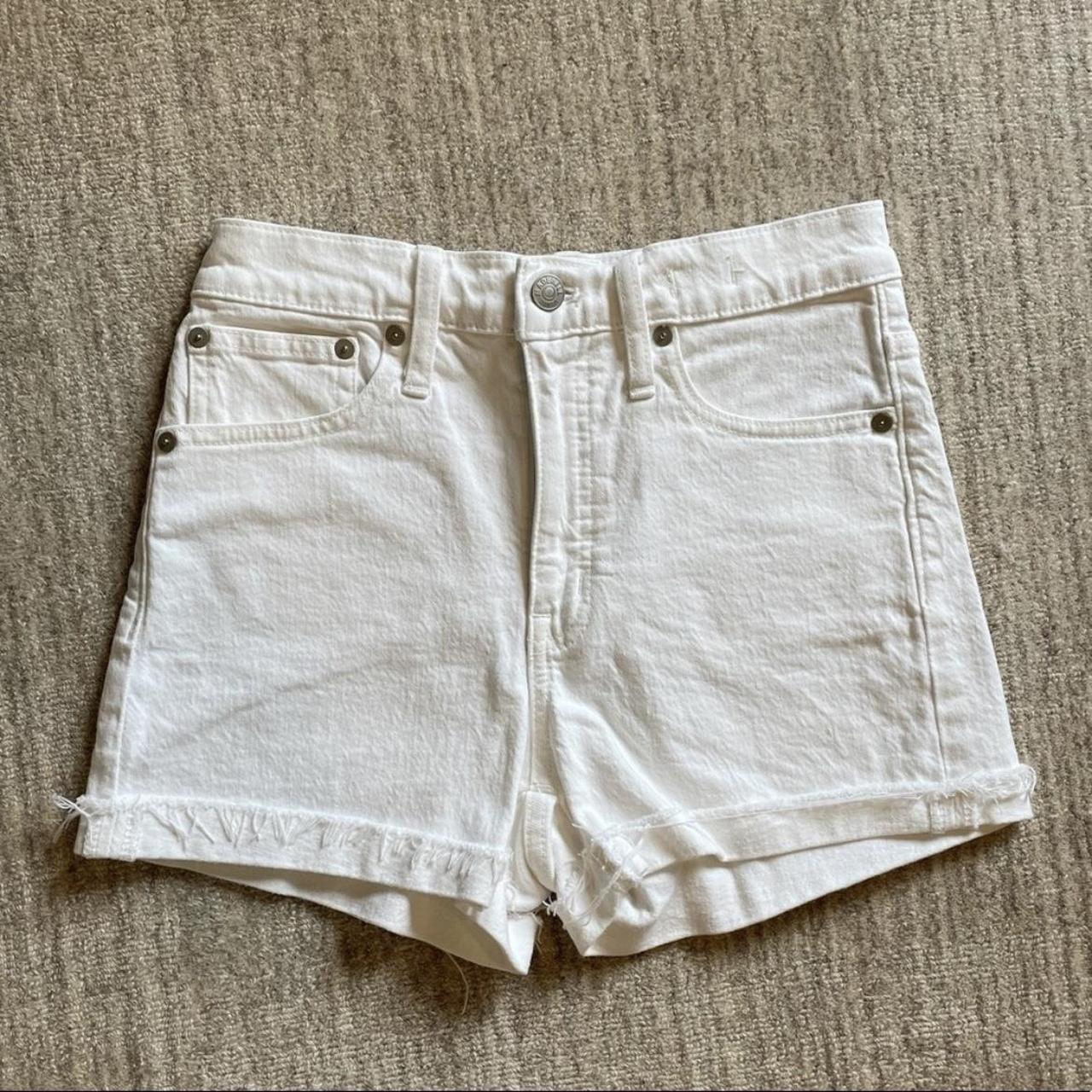 Women's High-Rise Denim Shorts in Tile White