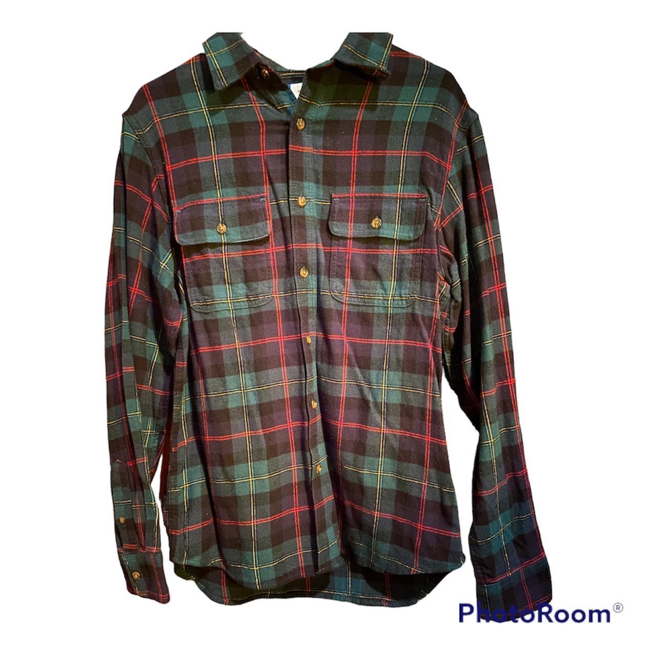 Regular-Fit Patterned Flannel Shirt for Men