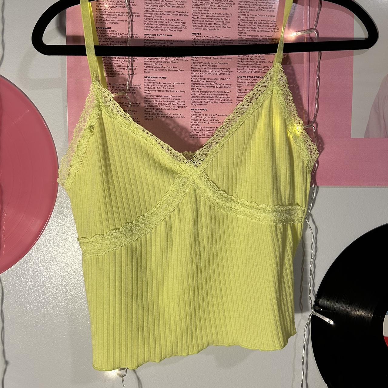 💗neon green/yellow tank top -Target: Wild... - Depop