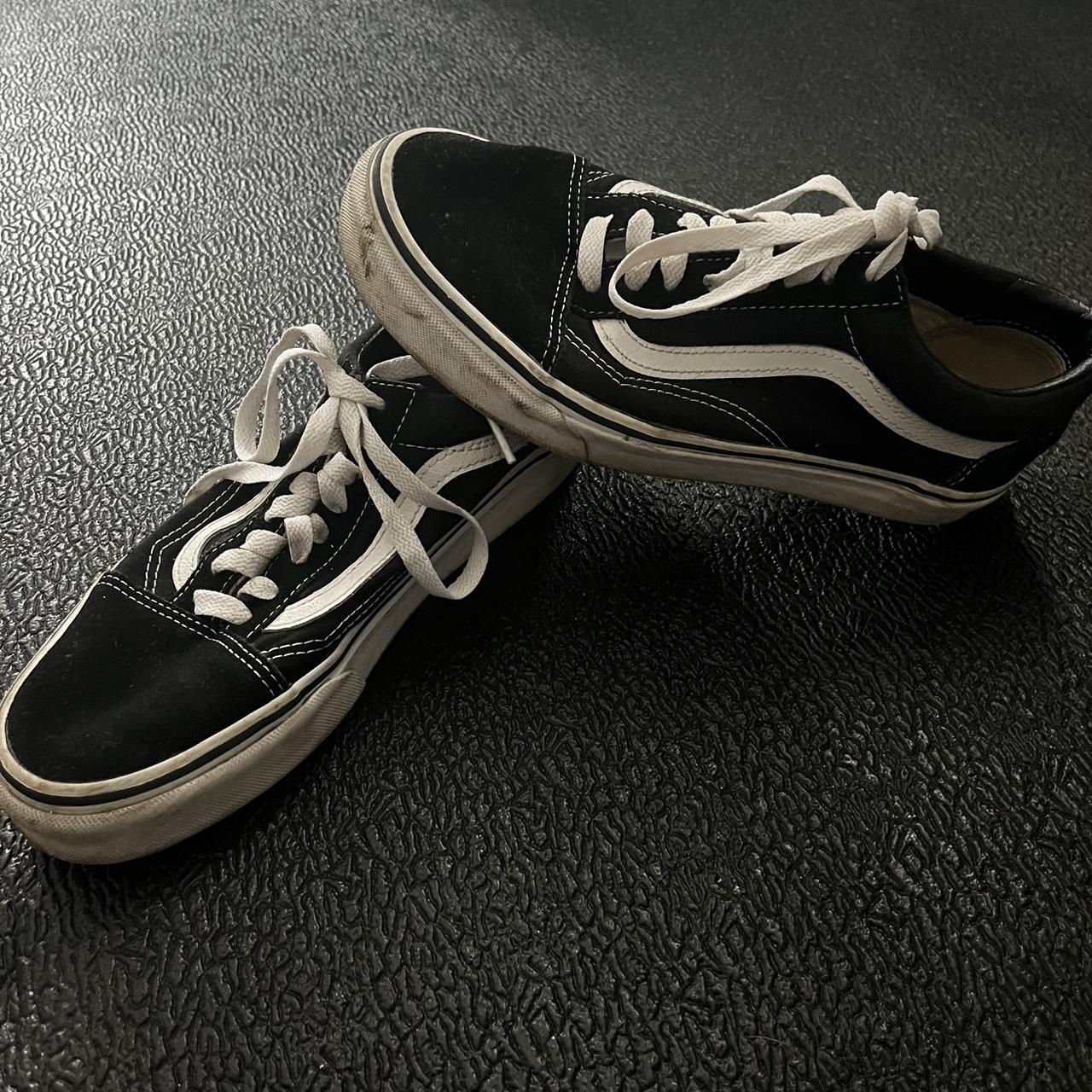 Old School Black And White Vans Used. Originally - Depop