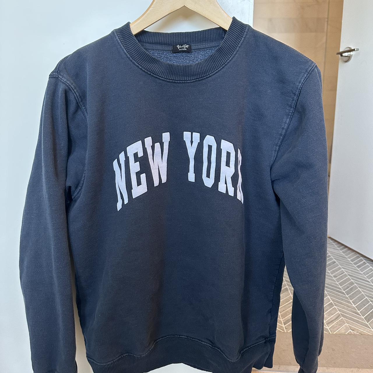 Brandy Melville Women's Navy Sweatshirt | Depop