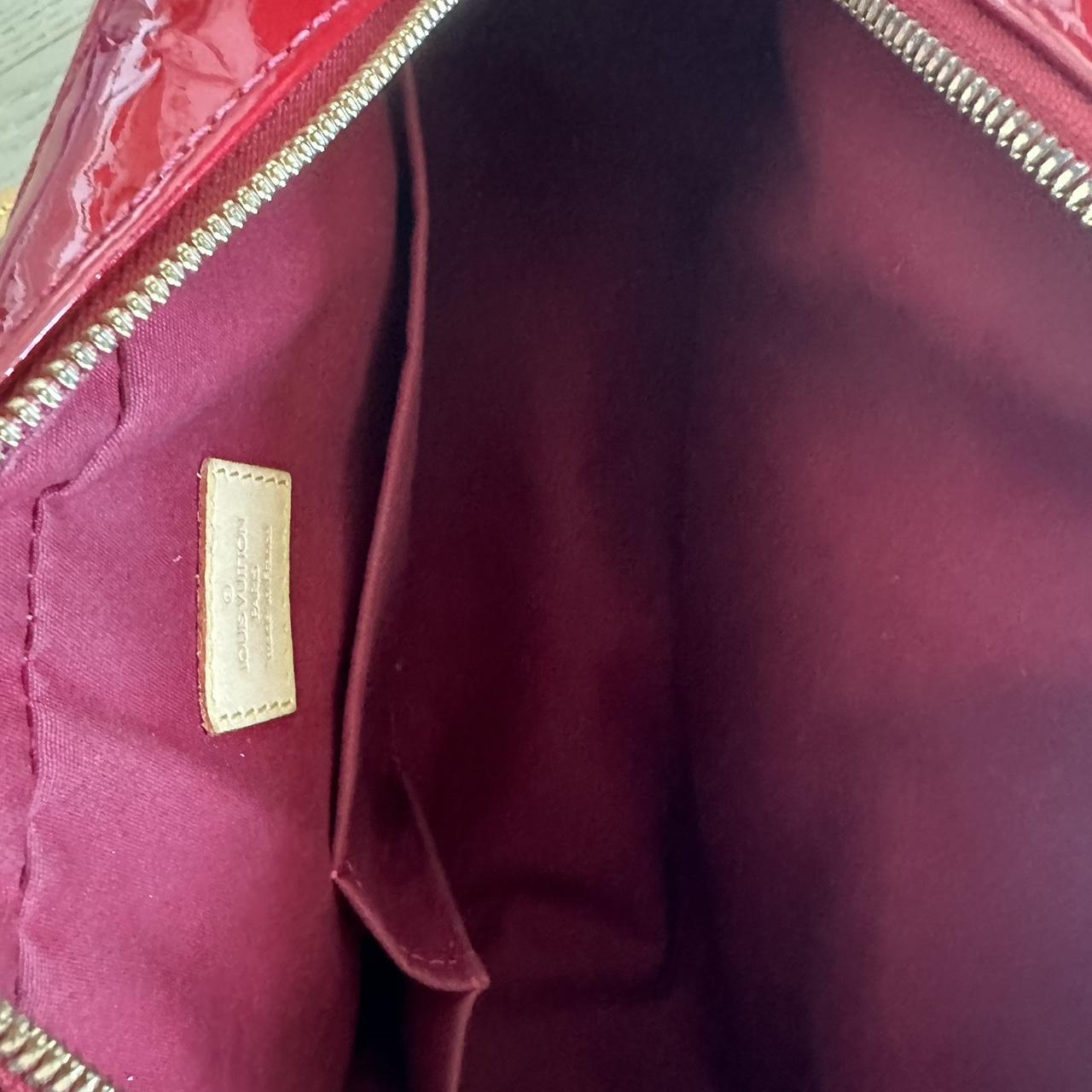 LV RED BAG RED SHOULDER/CLUTCH/CHAIN BAG super cute - Depop