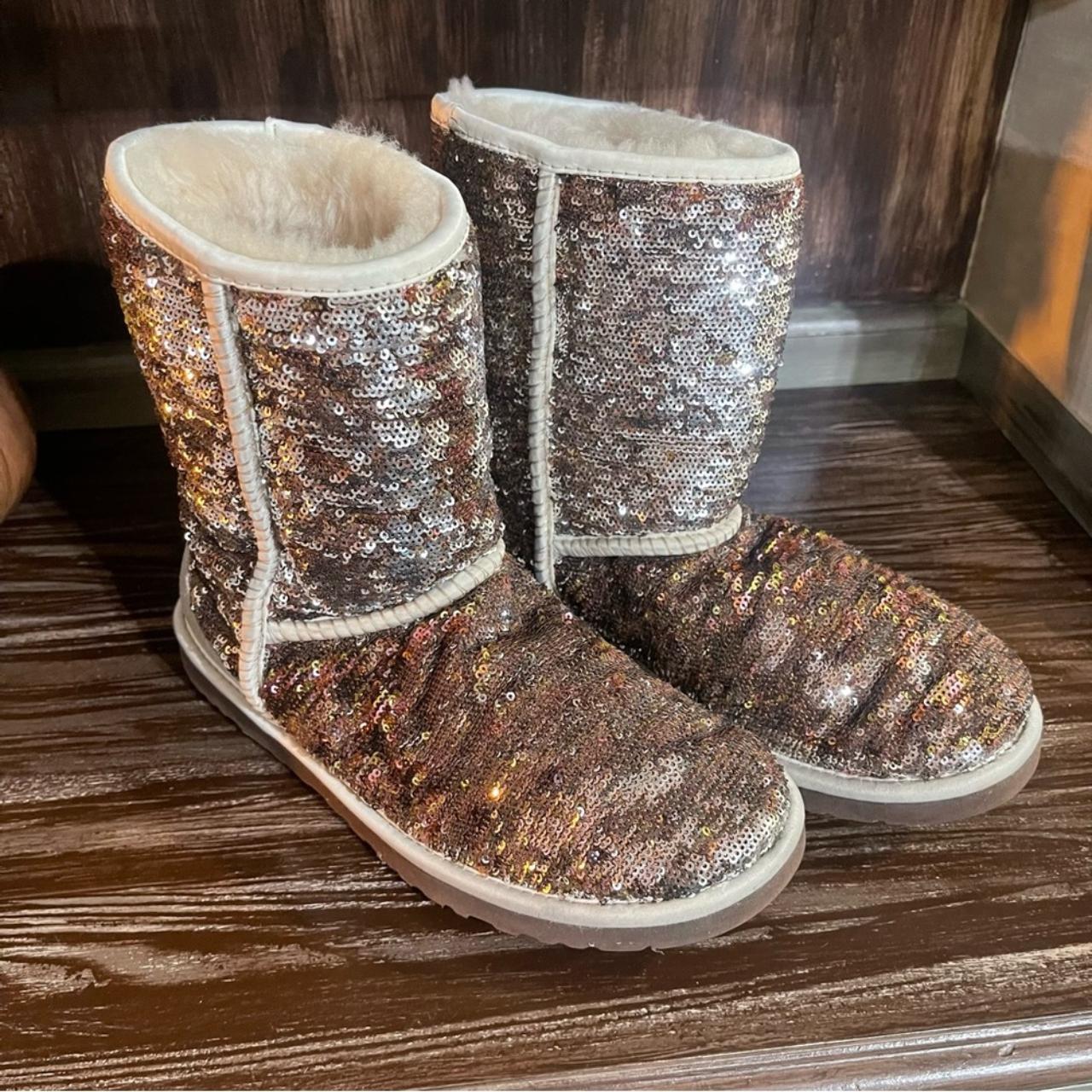 Rose gold sequin ugg boots on sale