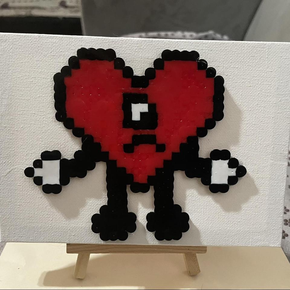 Perler Bead Picture Frame Black and white Mickey - Depop