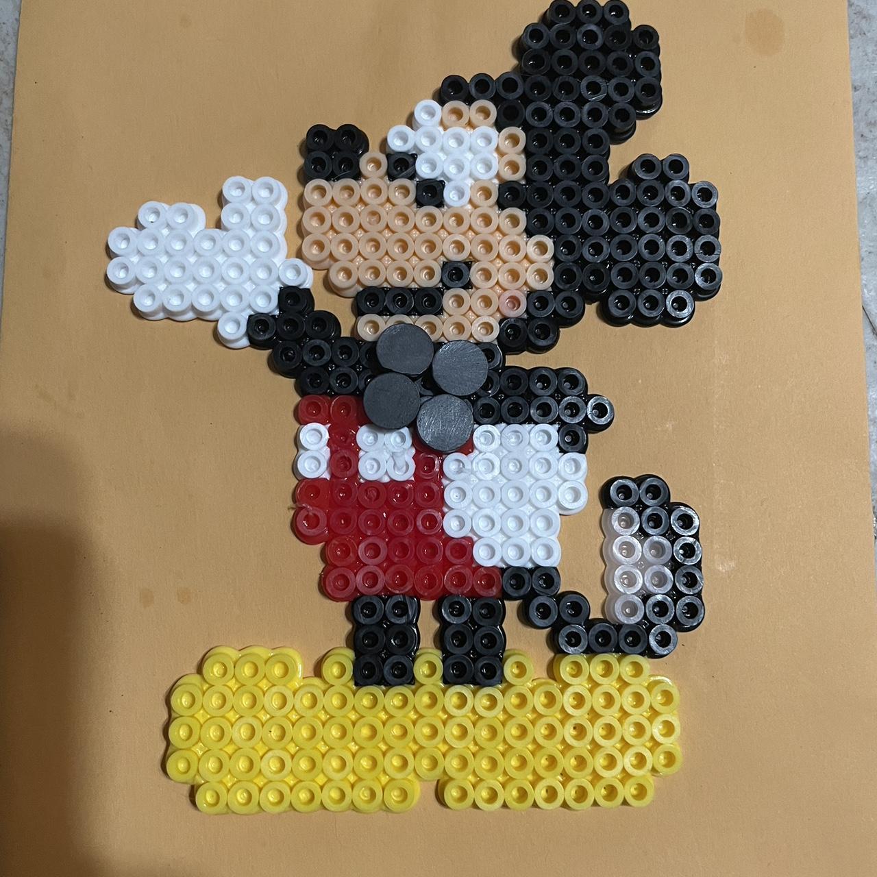 Perler Bead Magnet Mickey Mouse Hand made Depop