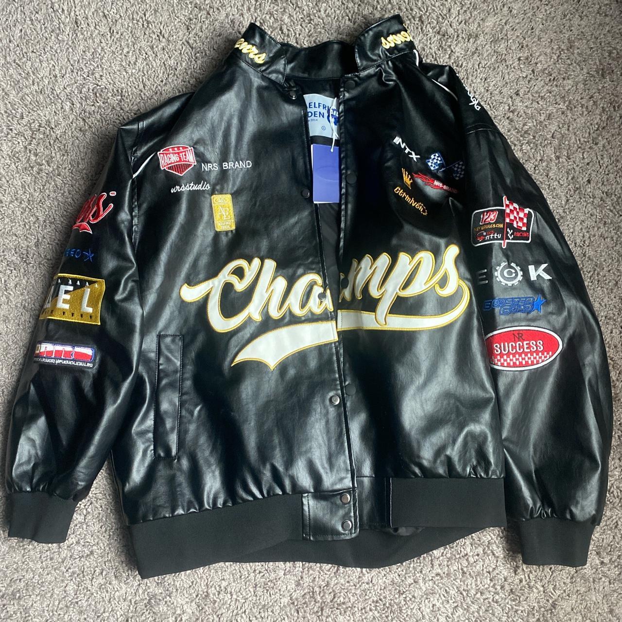 Vintage Racing Jacket, says small but fits way... - Depop