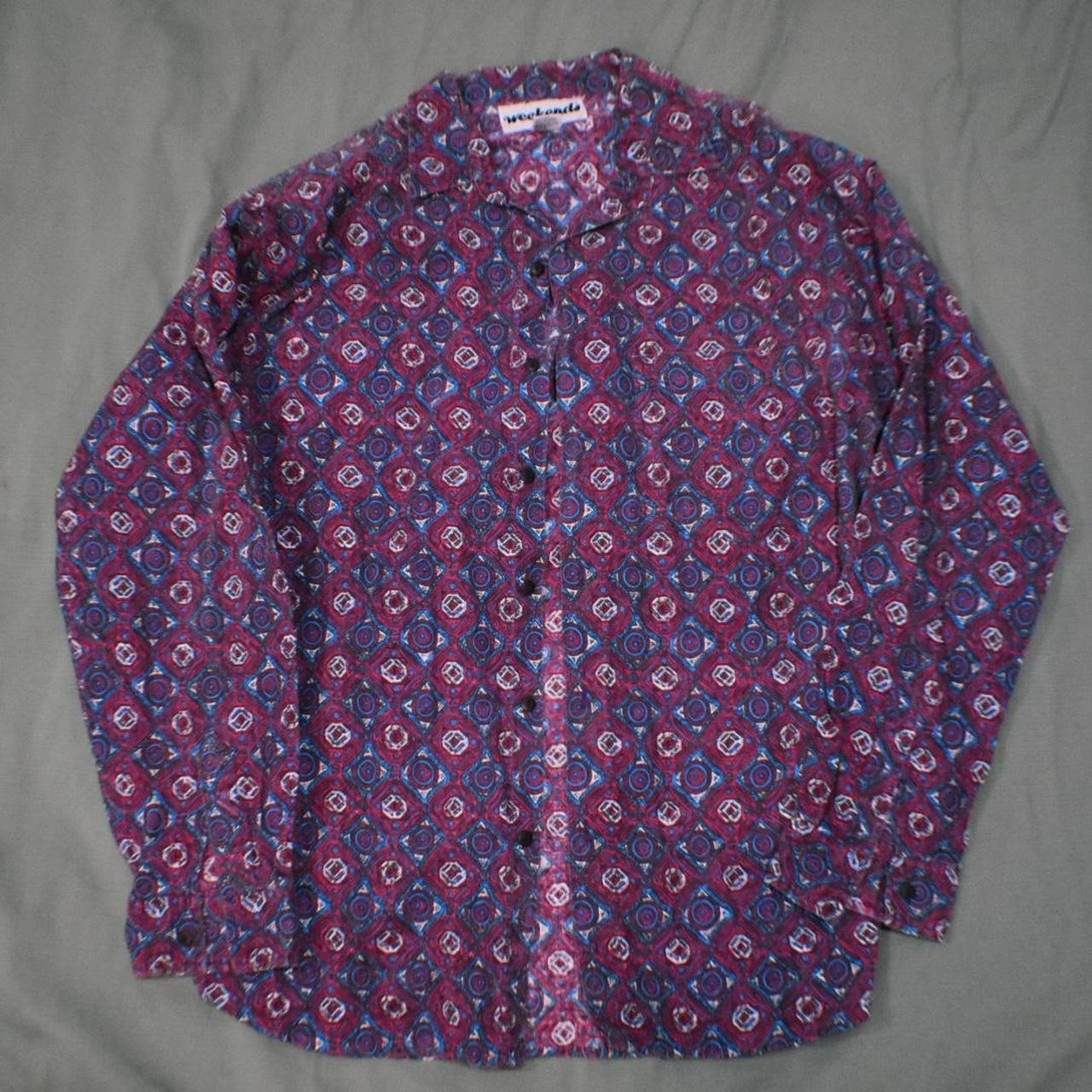 Vintage Button Up Top Size L - Depop