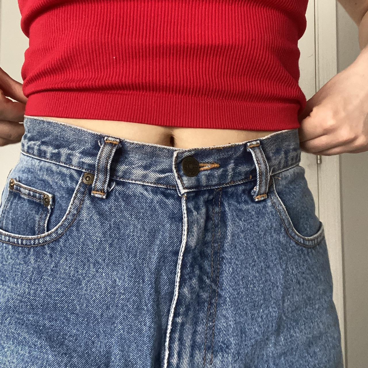 Eddie Bauer Women's Blue and Navy Jeans Depop